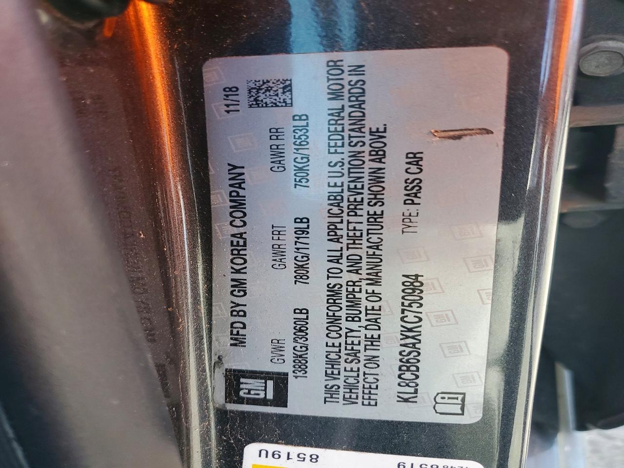 2019 Chevrolet Spark ls