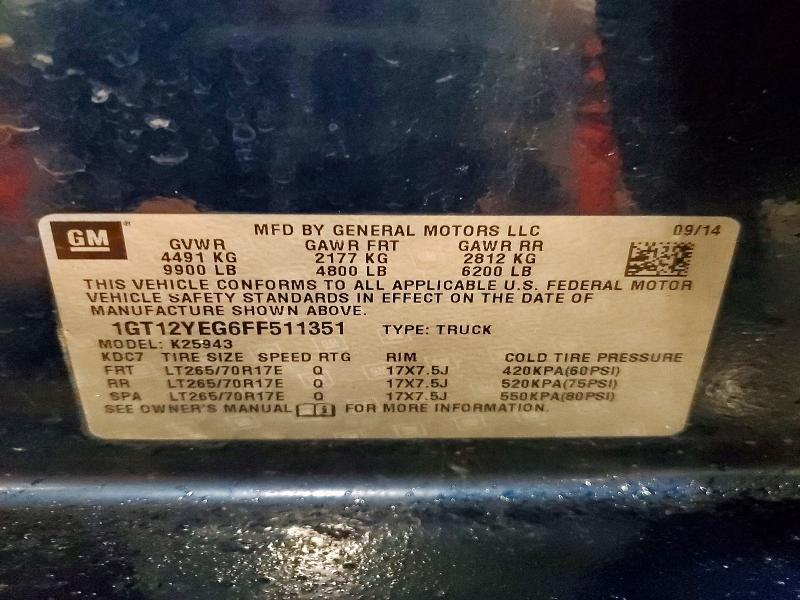 2015 GMC Sierra K2500 sle