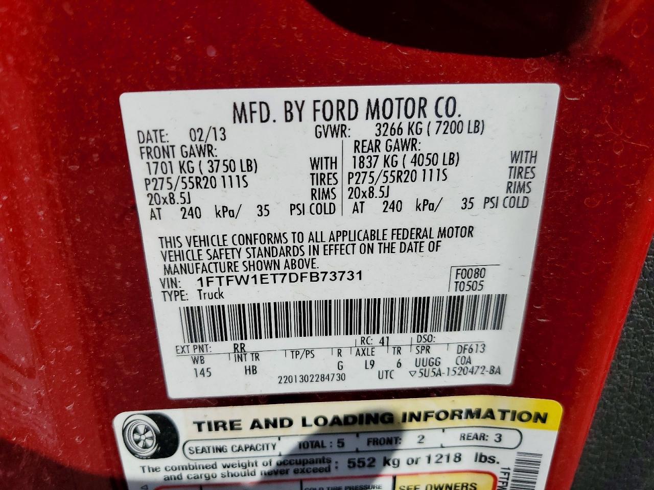 2013 Ford F150 Supercrew