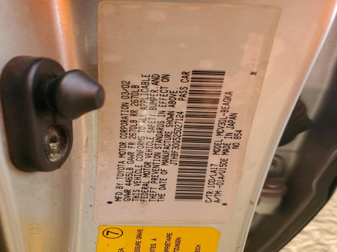 2002 Lexus Es 300 Base