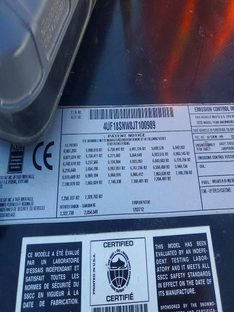 2018 Arctic Cat C Cat ZR8000 Snowmobile