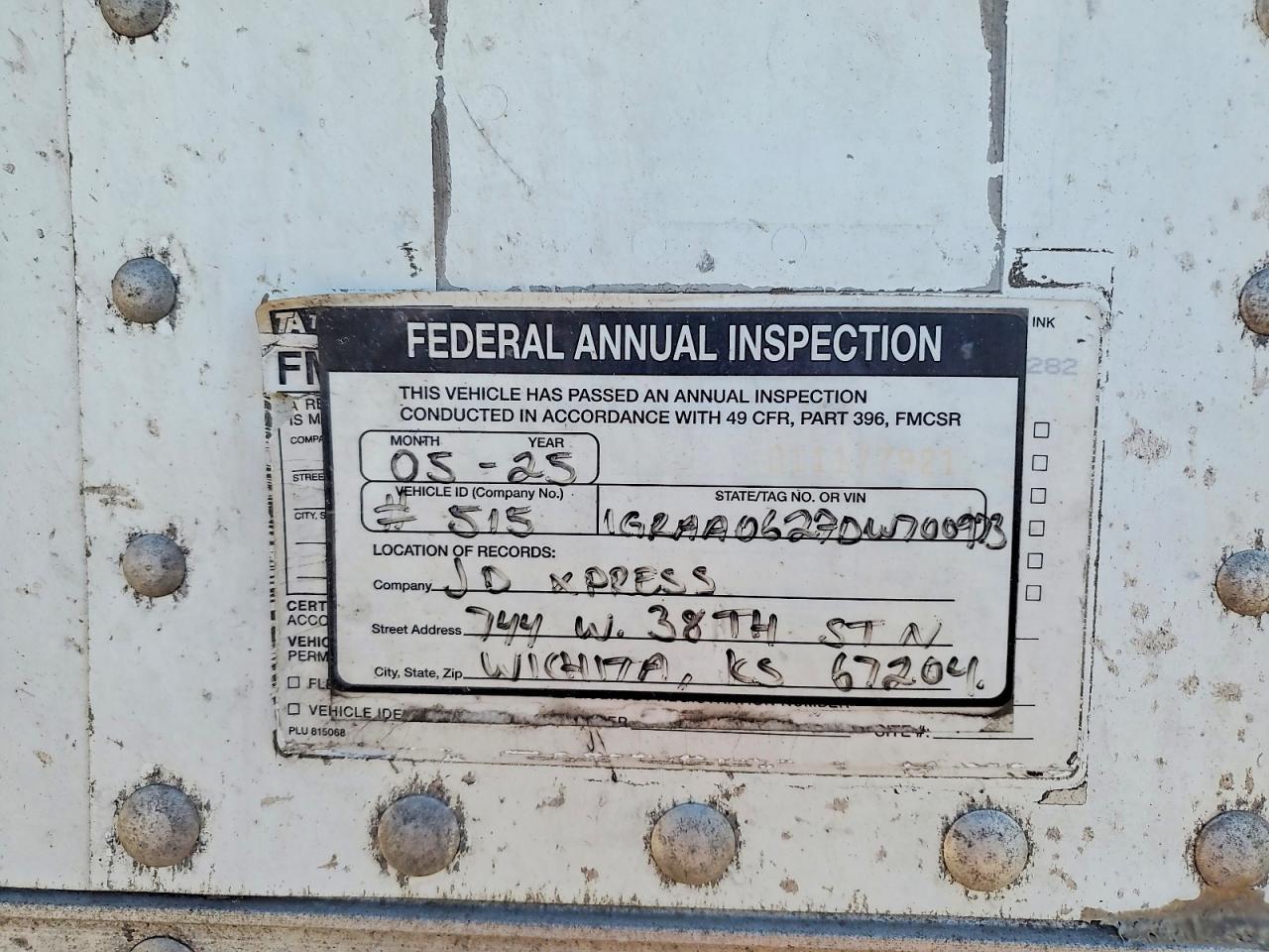 2013 Great Dane Refrigerated Van Trailer