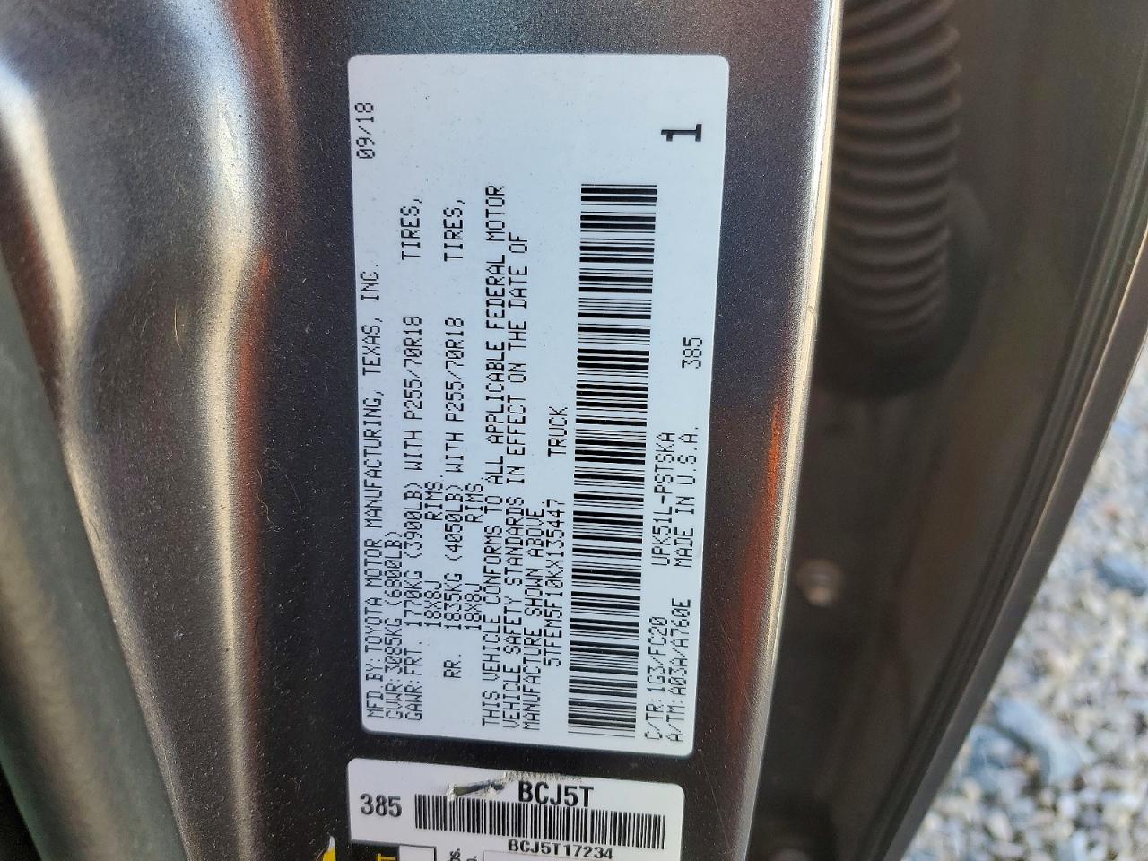 2019 Toyota Tundra SR5
