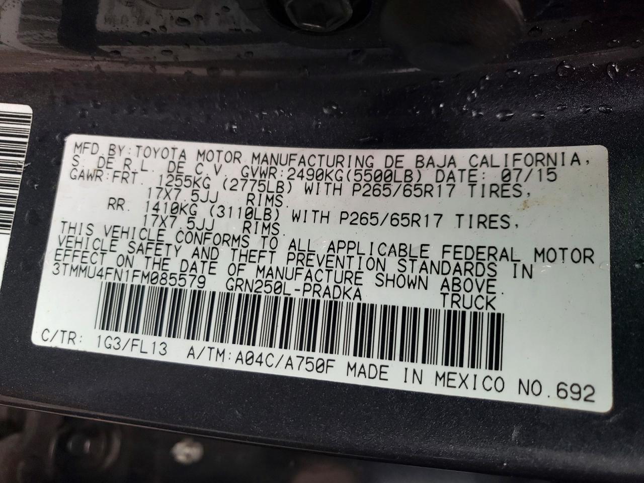 2015 Toyota Tacoma V6