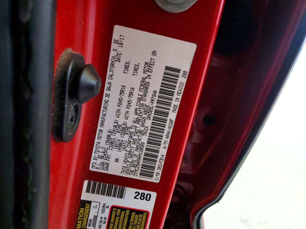 2017 Toyota Tacoma SR V6