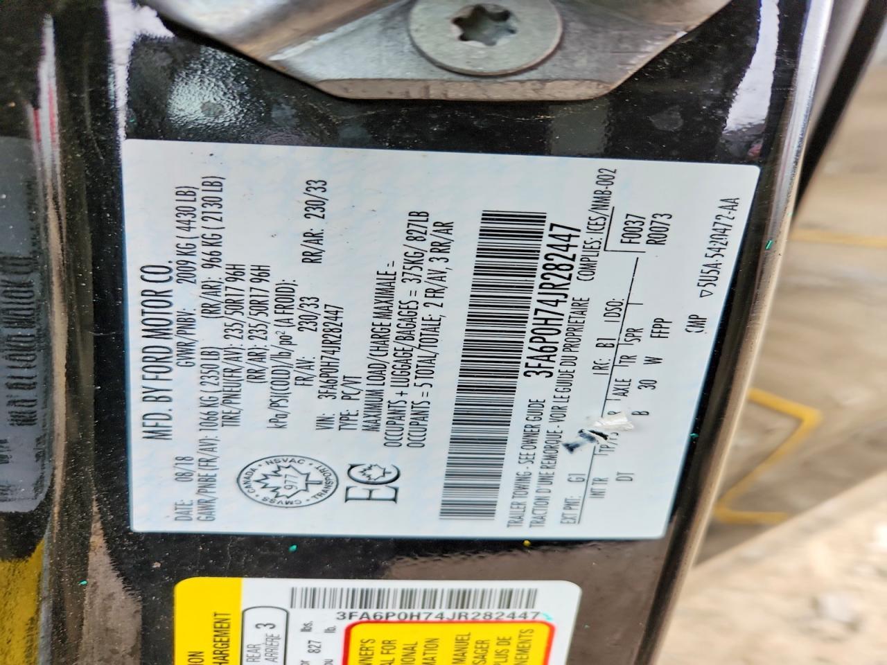 2018 Ford Fusion se
