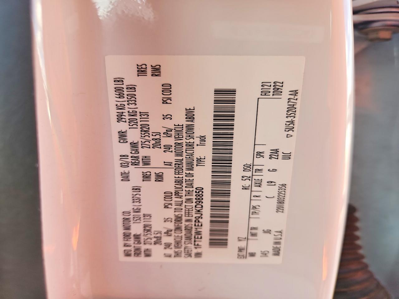 2018 Ford F150 Supercrew