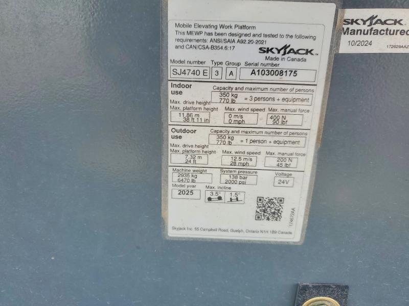 2025 Skyjack 2022 Skyjack Scissor Lift