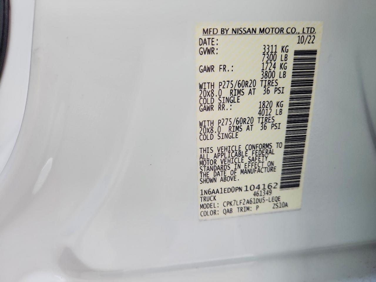 2023 Nissan Titan Platinum Reserve