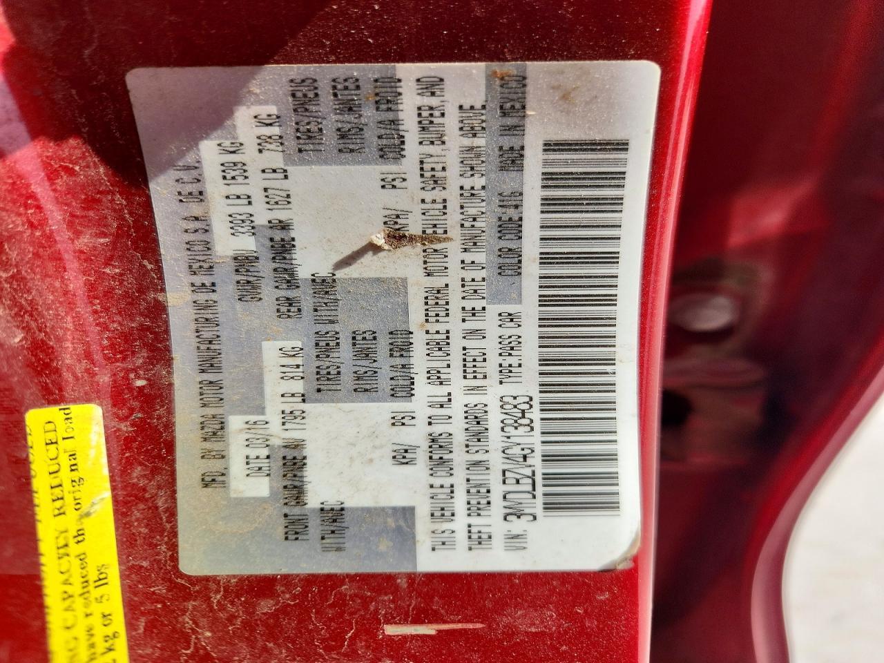 2016 Scion Ia Base