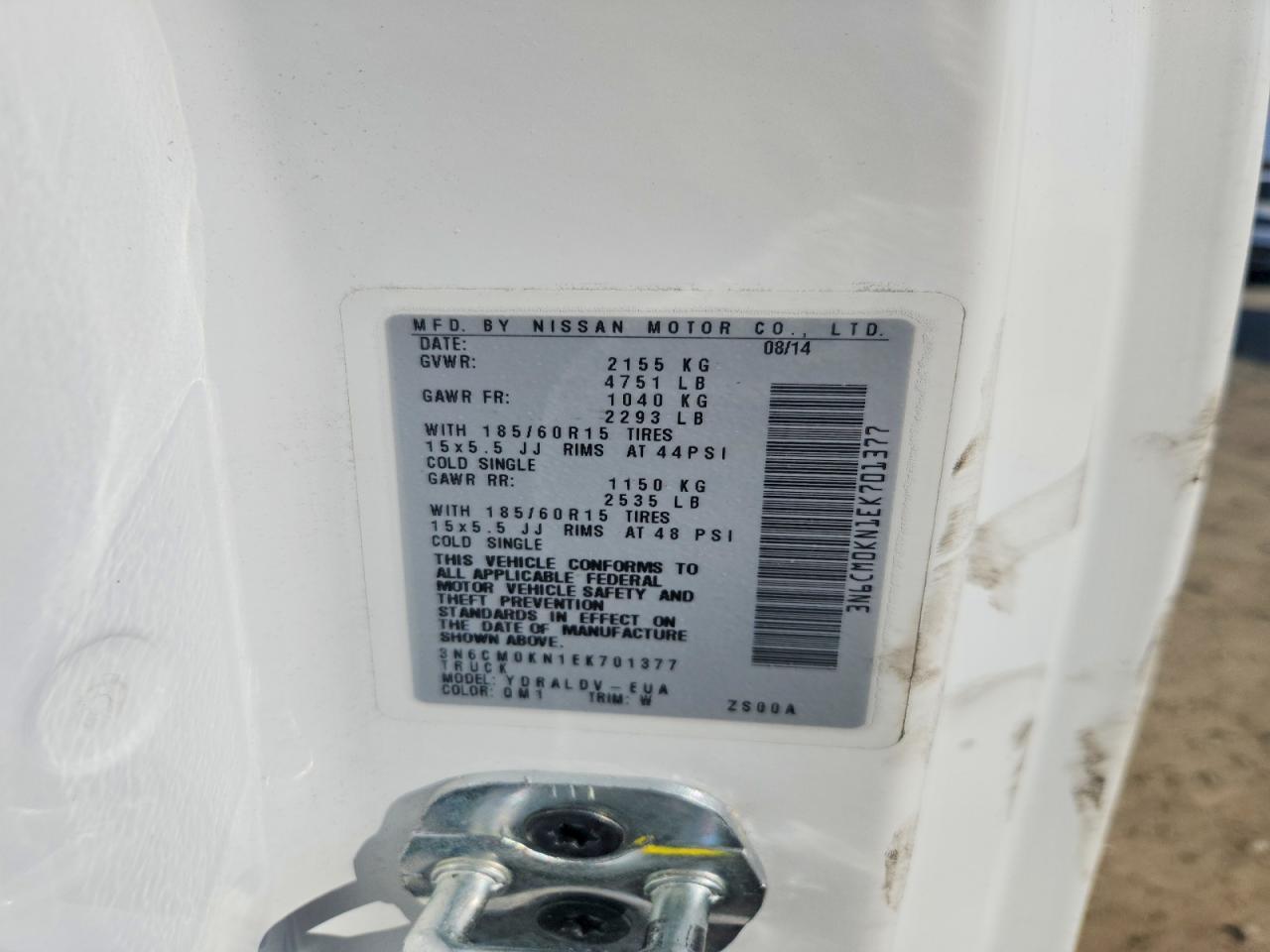 2014 Nissan NV200 Delivery Van