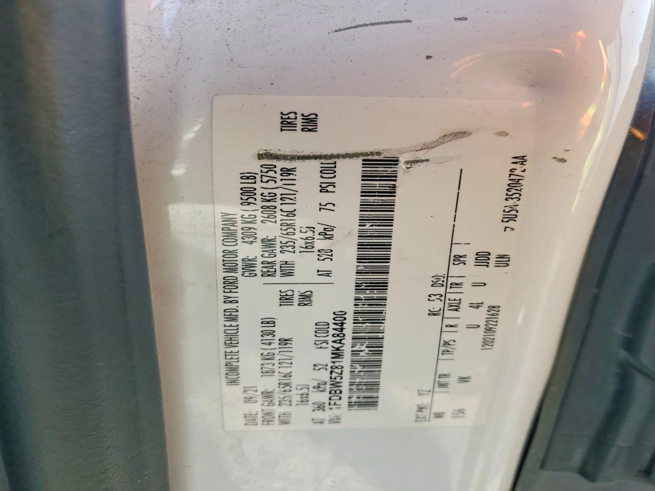 2021 Ford Transit Delivery Van