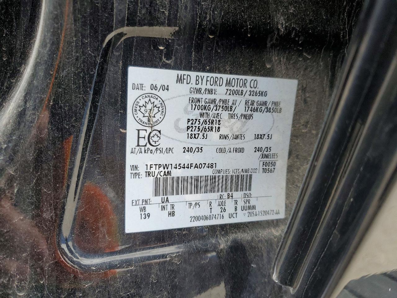 2004 Ford F150 Supercrew