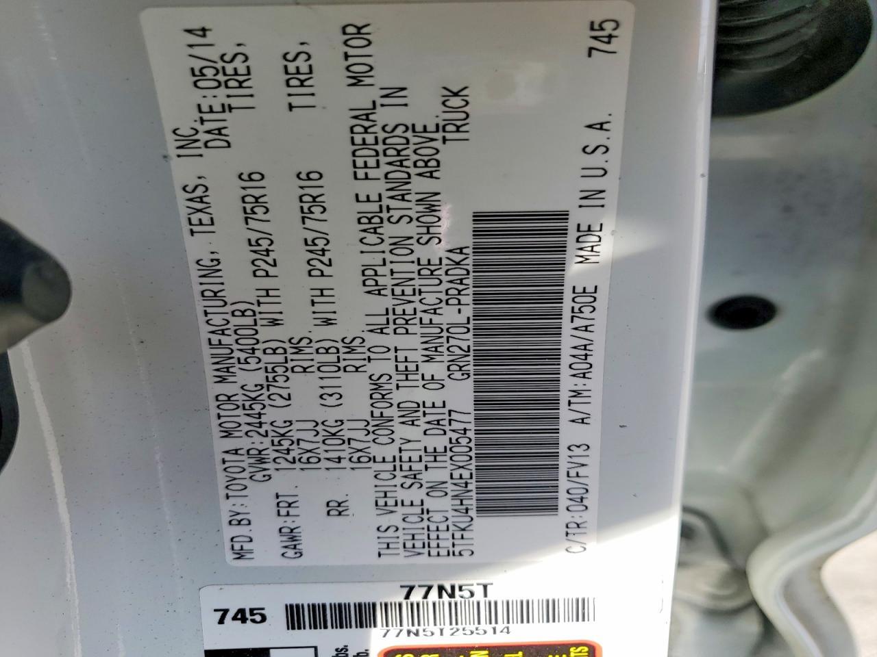 2014 Toyota Tacoma Prerunner V6