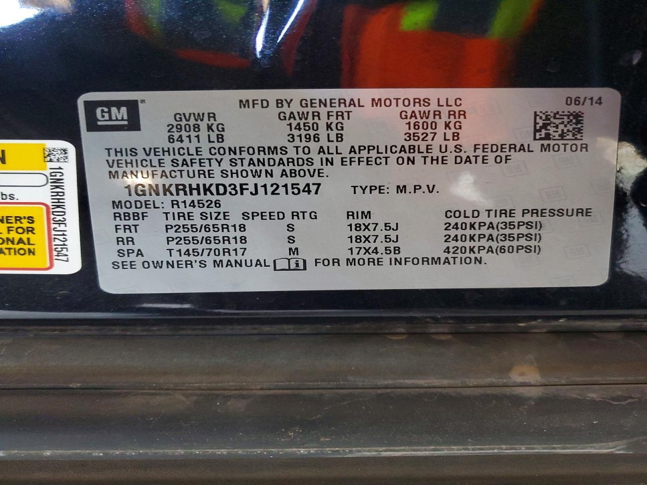 2015 Chevrolet Traverse lt