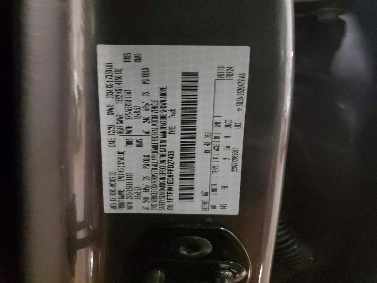 2023 Ford F150 Supercrew
