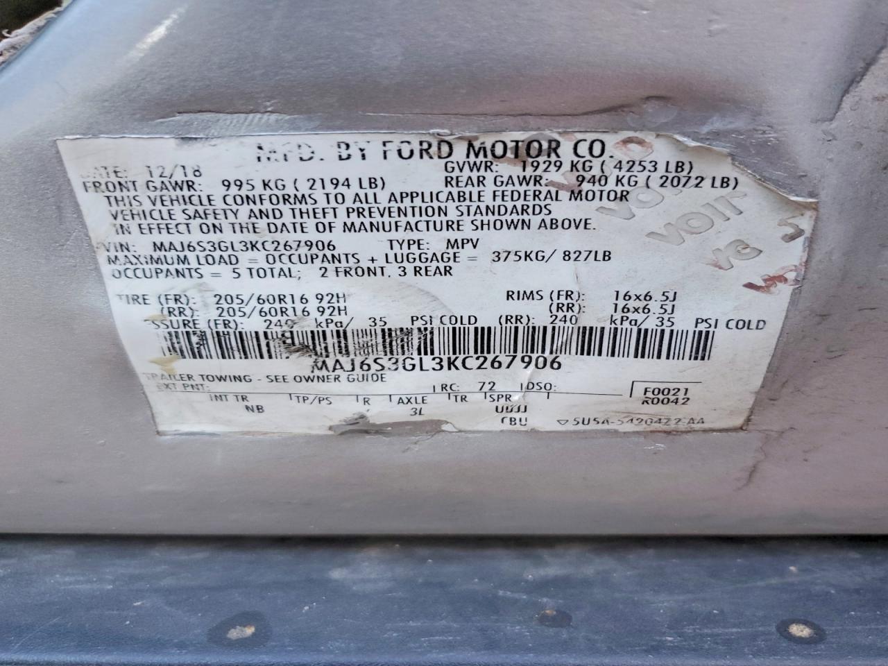 2019 Ford Ecosport se