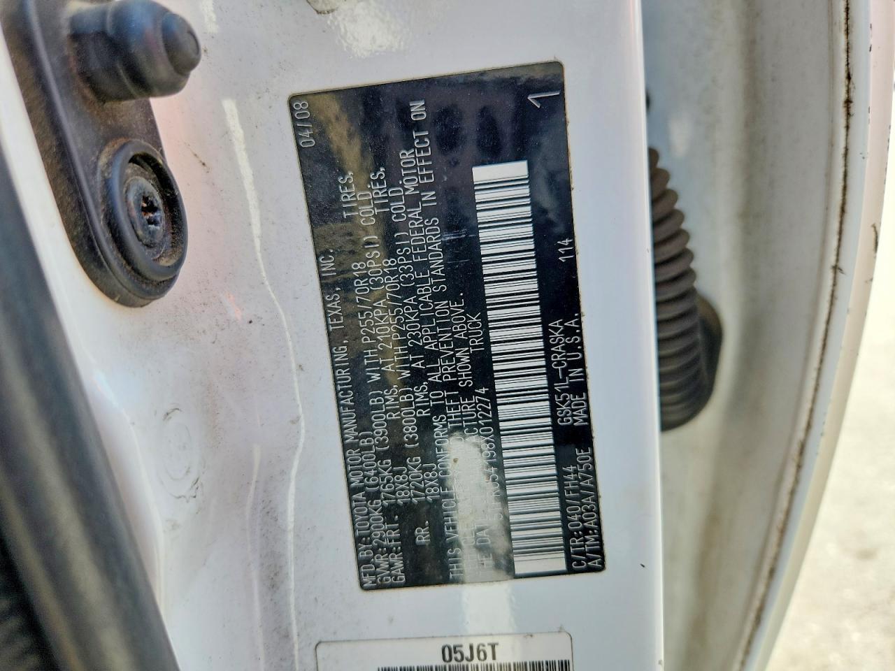 2008 Toyota Tundra Grade