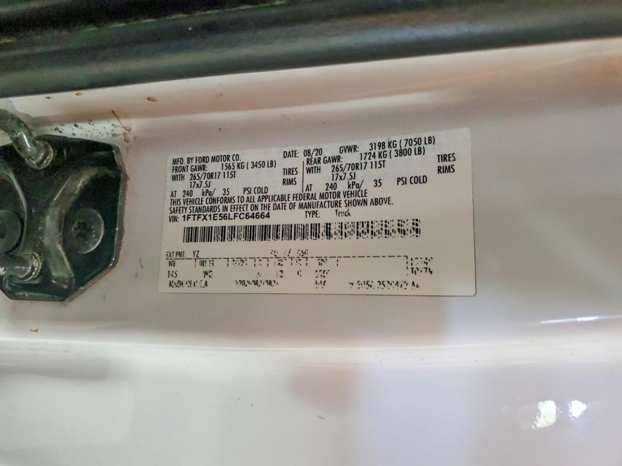 2020 Ford F150 Super Cab