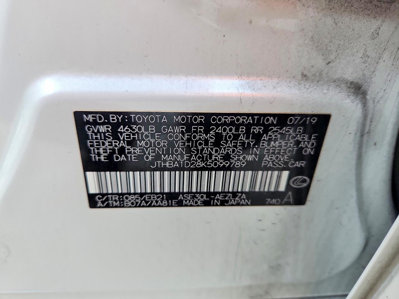 2019 Lexus Is 300 Base