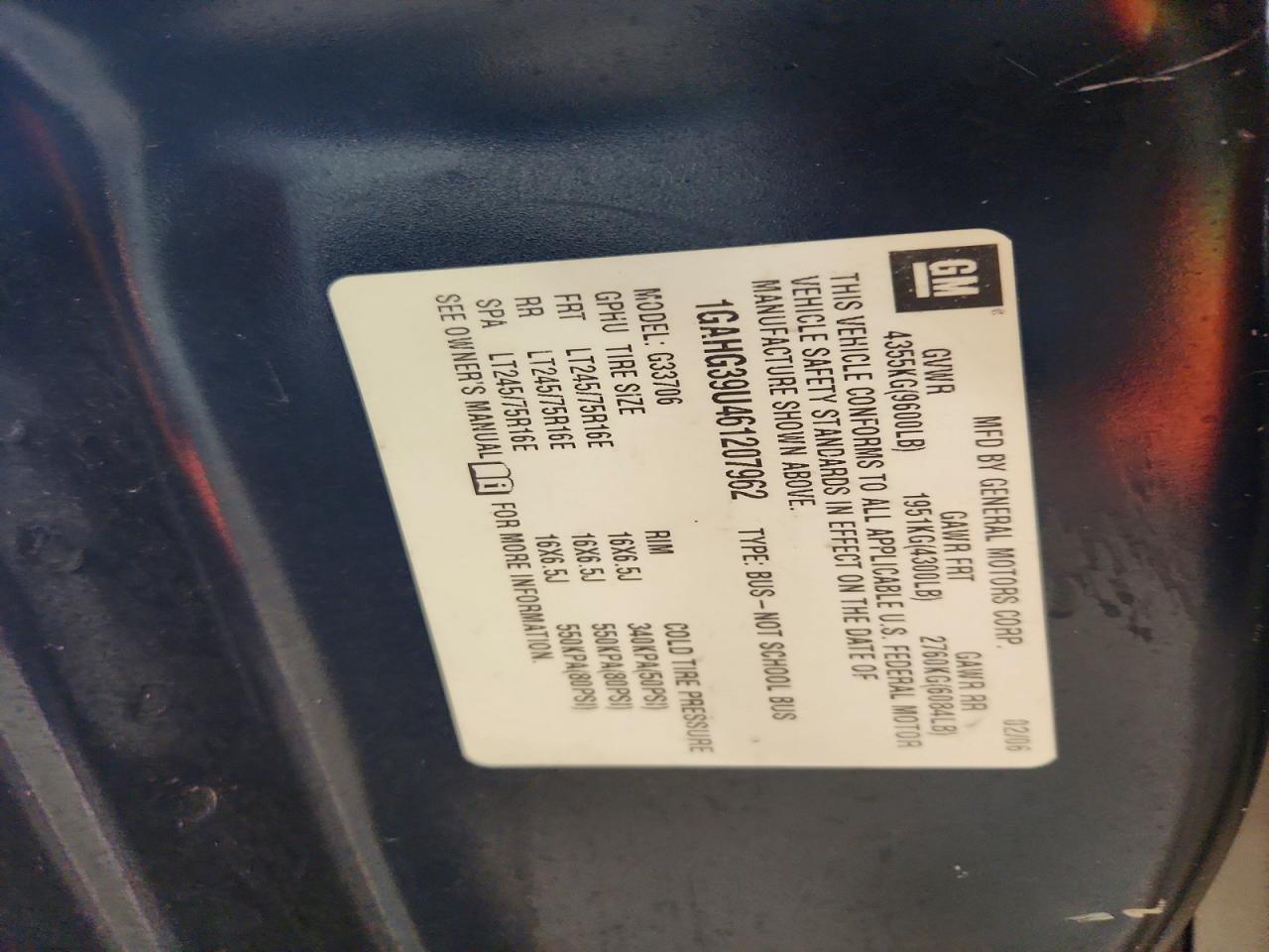 2006 Chevrolet Express G3500