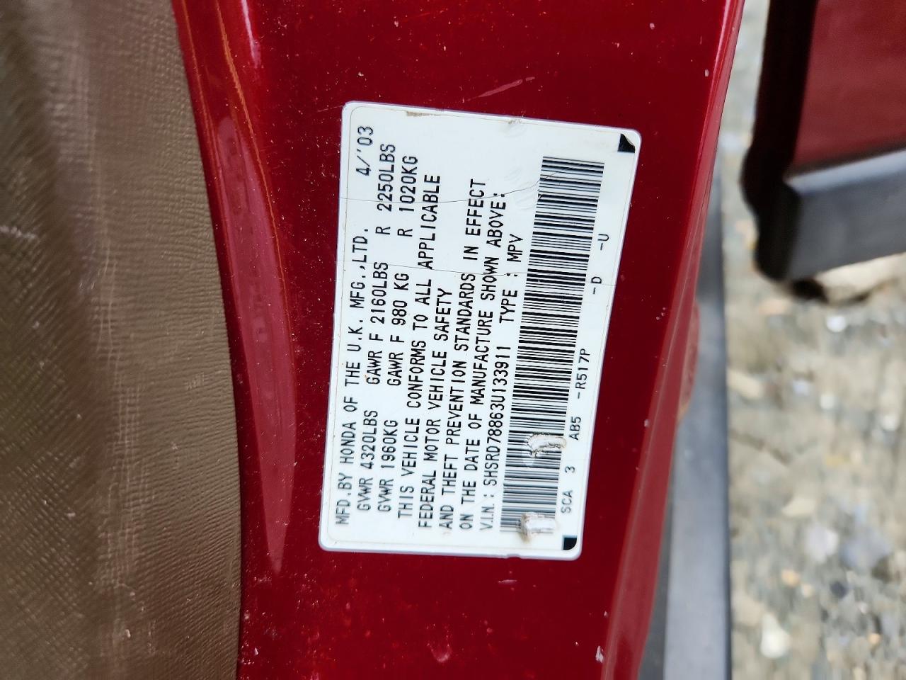 2003 Honda Cr-v ex
