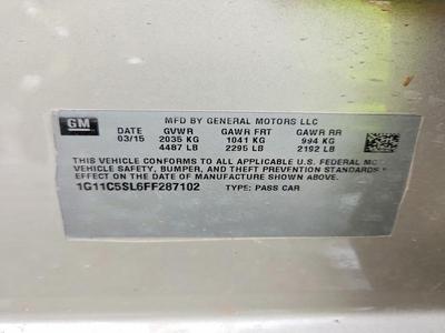 2015 Chevrolet Malibu 1LT