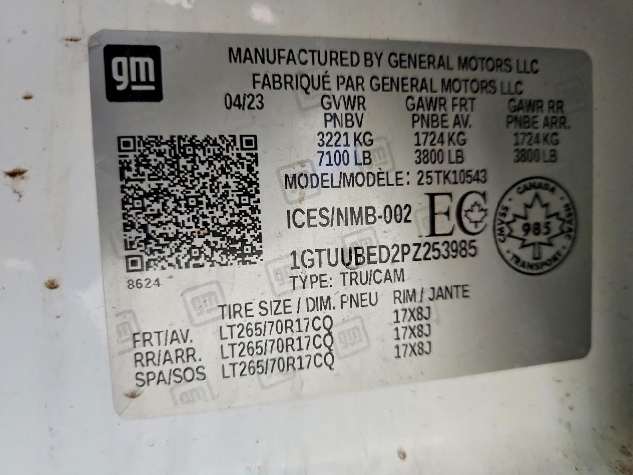2023 GMC Sierra K1500 SLE