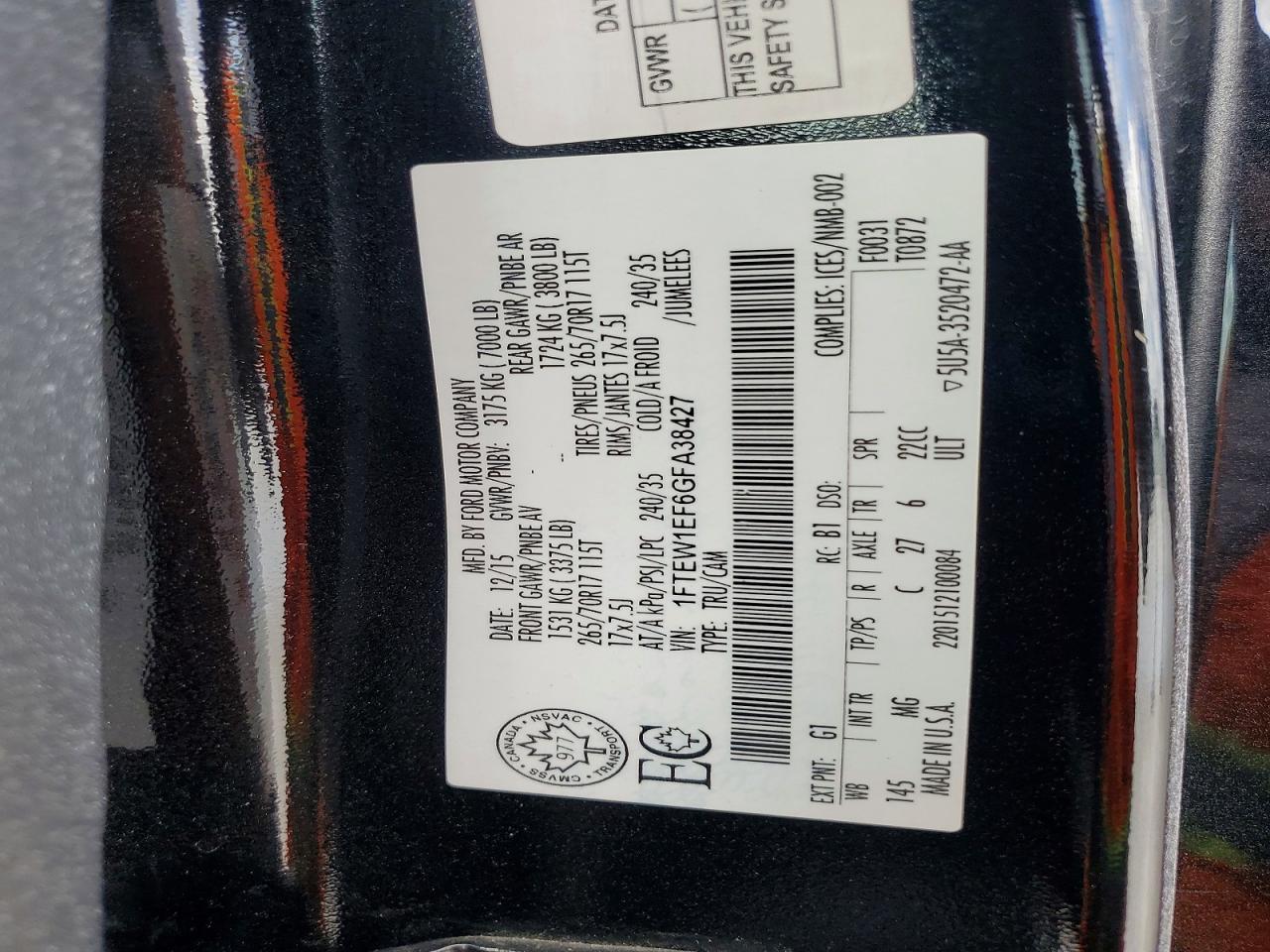 2016 Ford F150 Supercrew