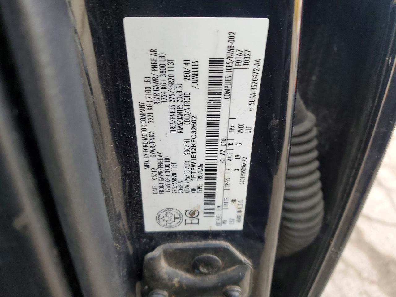 2019 Ford F150 Supercrew