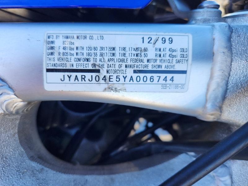 2000 Yamaha Yzfr6 l