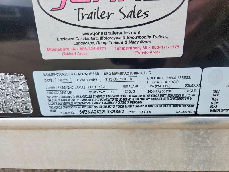 2020 NEO Nasx2375tr6 Enclosed Snowmobile Trailer