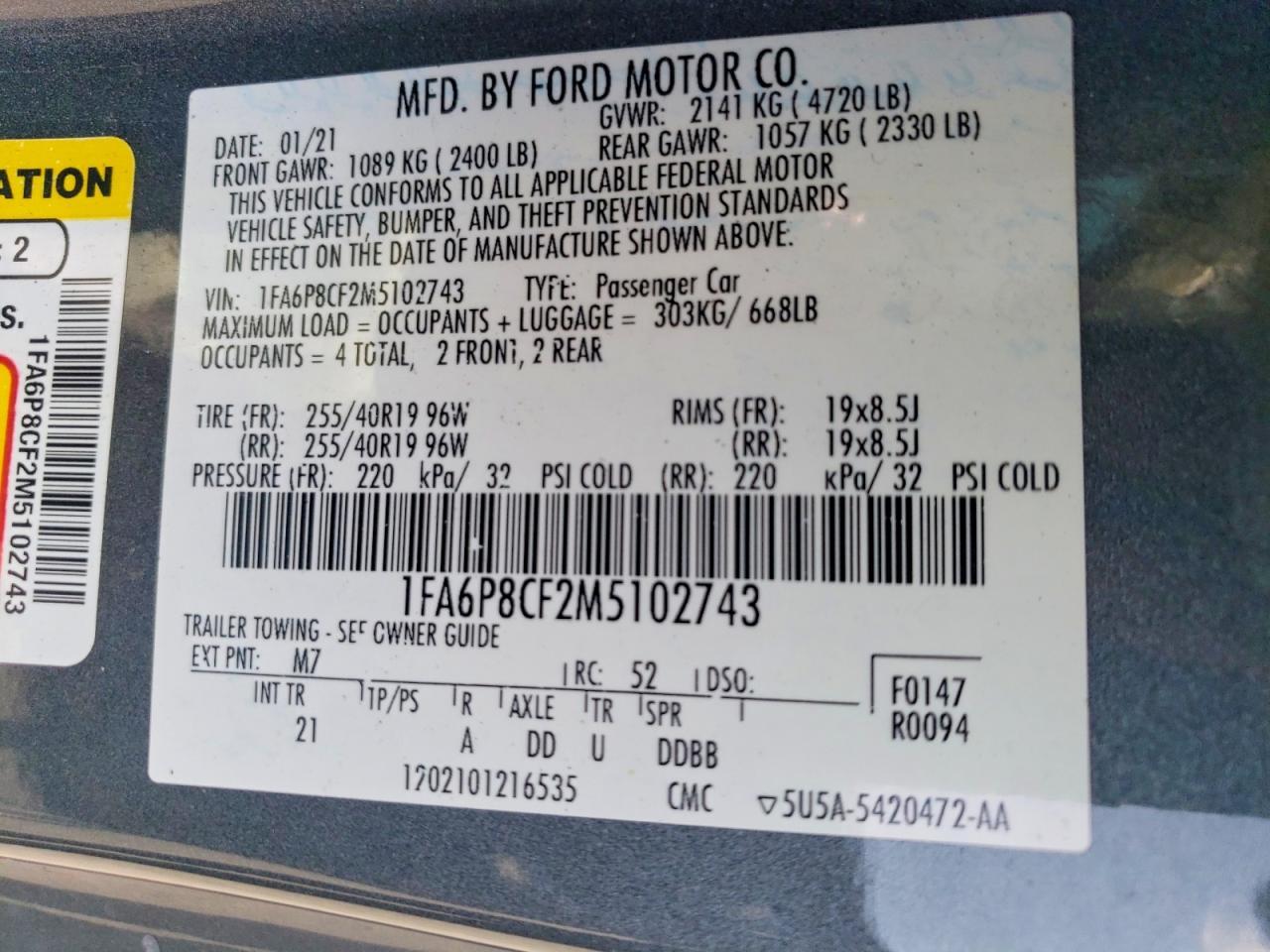 2021 Ford Mustang gt