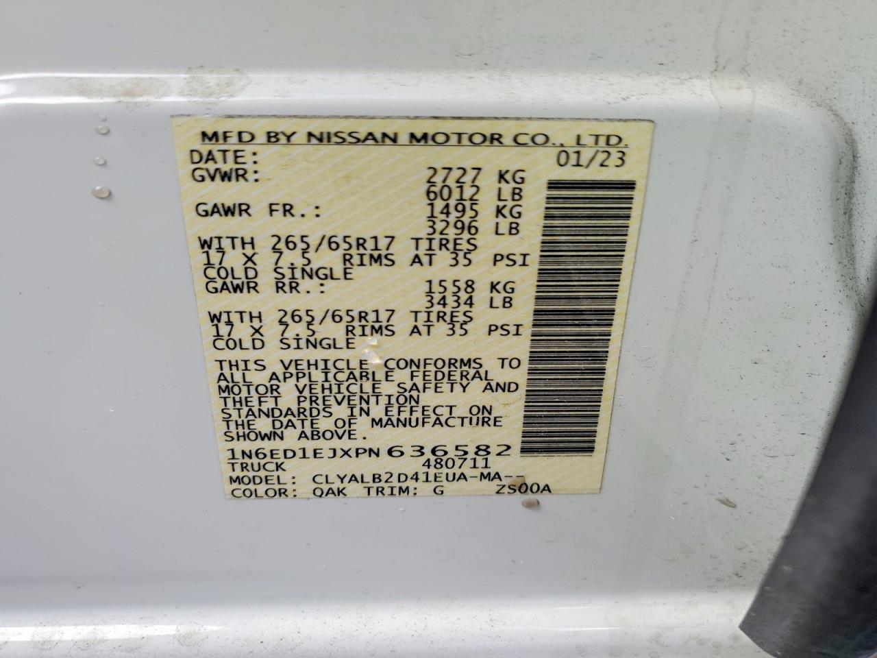 2023 Nissan Frontier SV