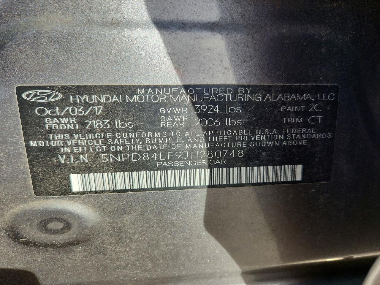 2018 Hyundai Elantra sel