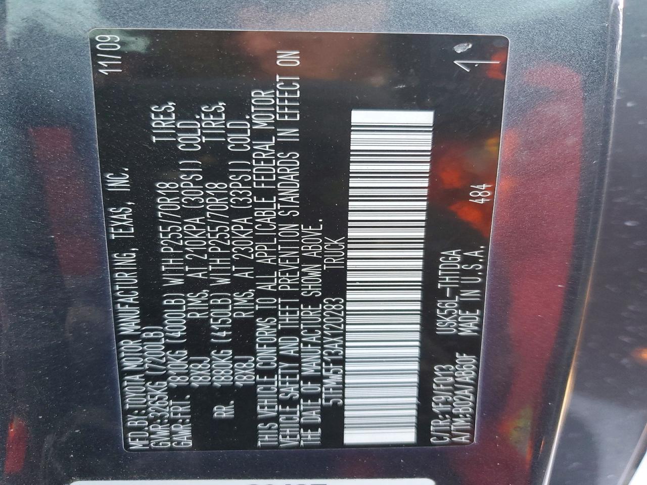 2010 Toyota Tundra Grade