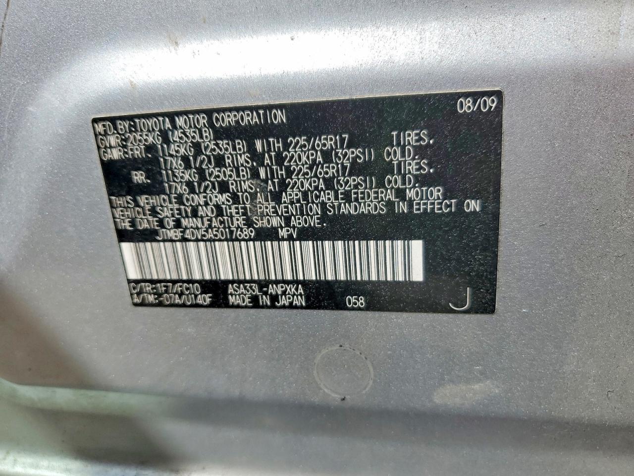 2010 Toyota Rav4 Base