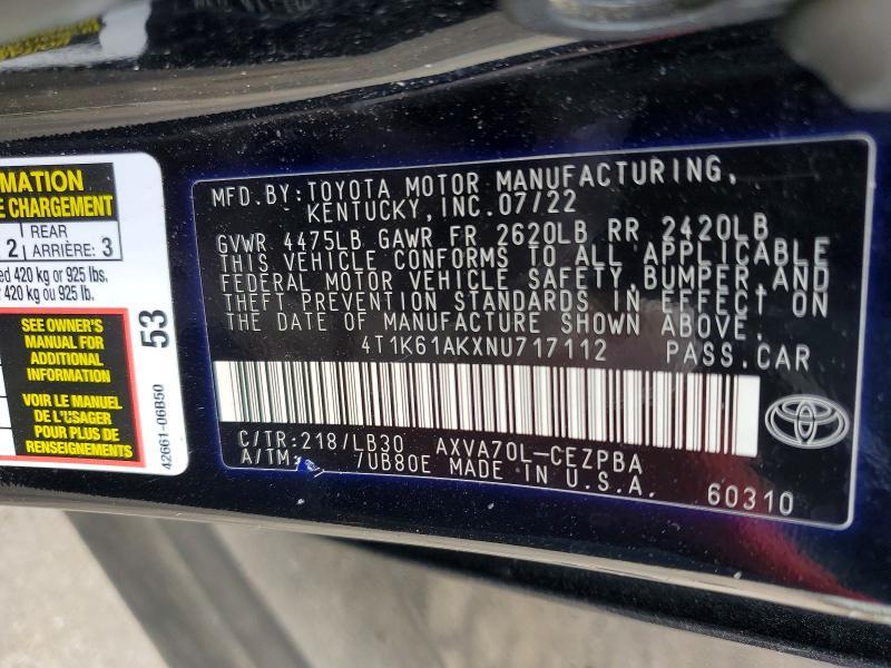 2022 Toyota Camry xse