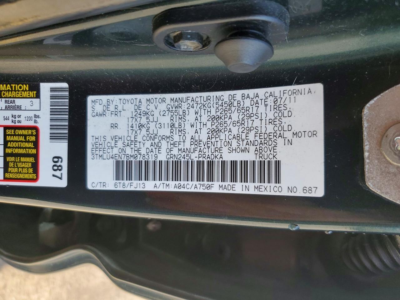 2011 Toyota Tacoma V6