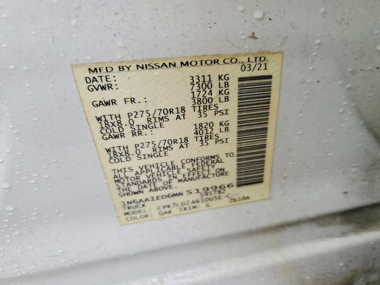 2021 Nissan Titan PRO-4X