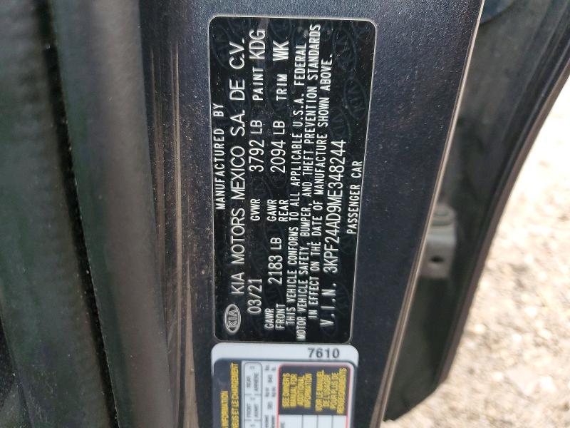 2021 KIA Forte lxs