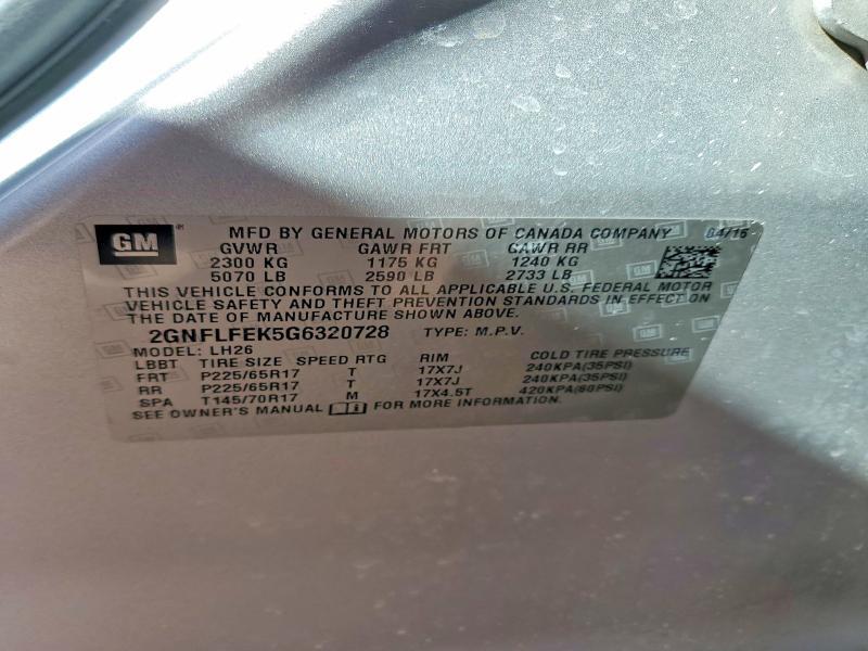 2016 Chevrolet Equinox lt