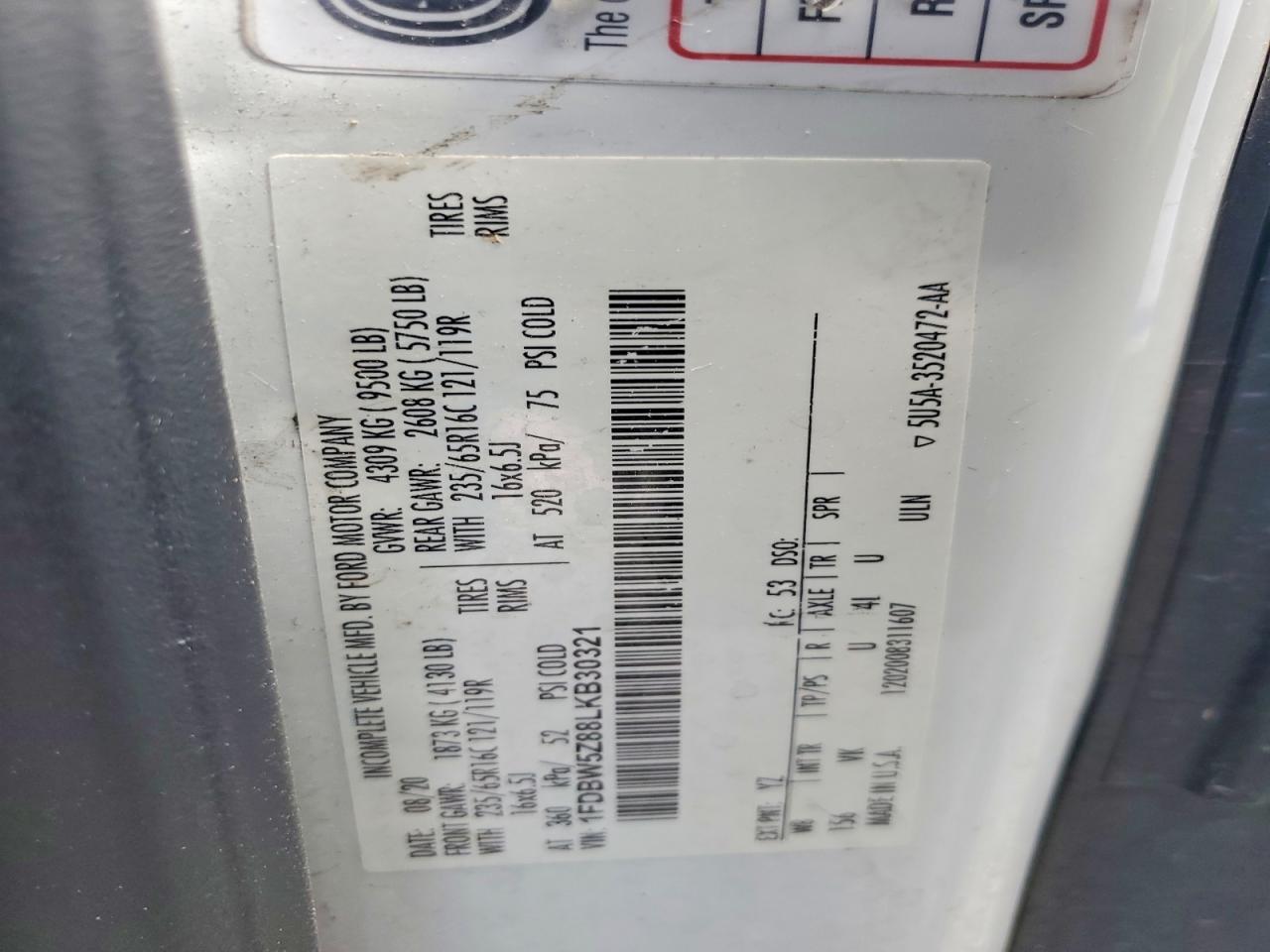 2020 Ford Transit Delivery Truck