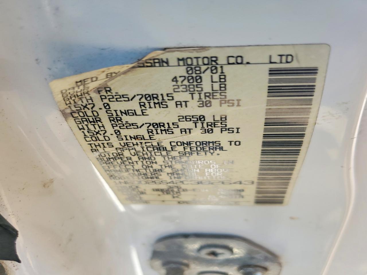 2002 Nissan Frontier Standard