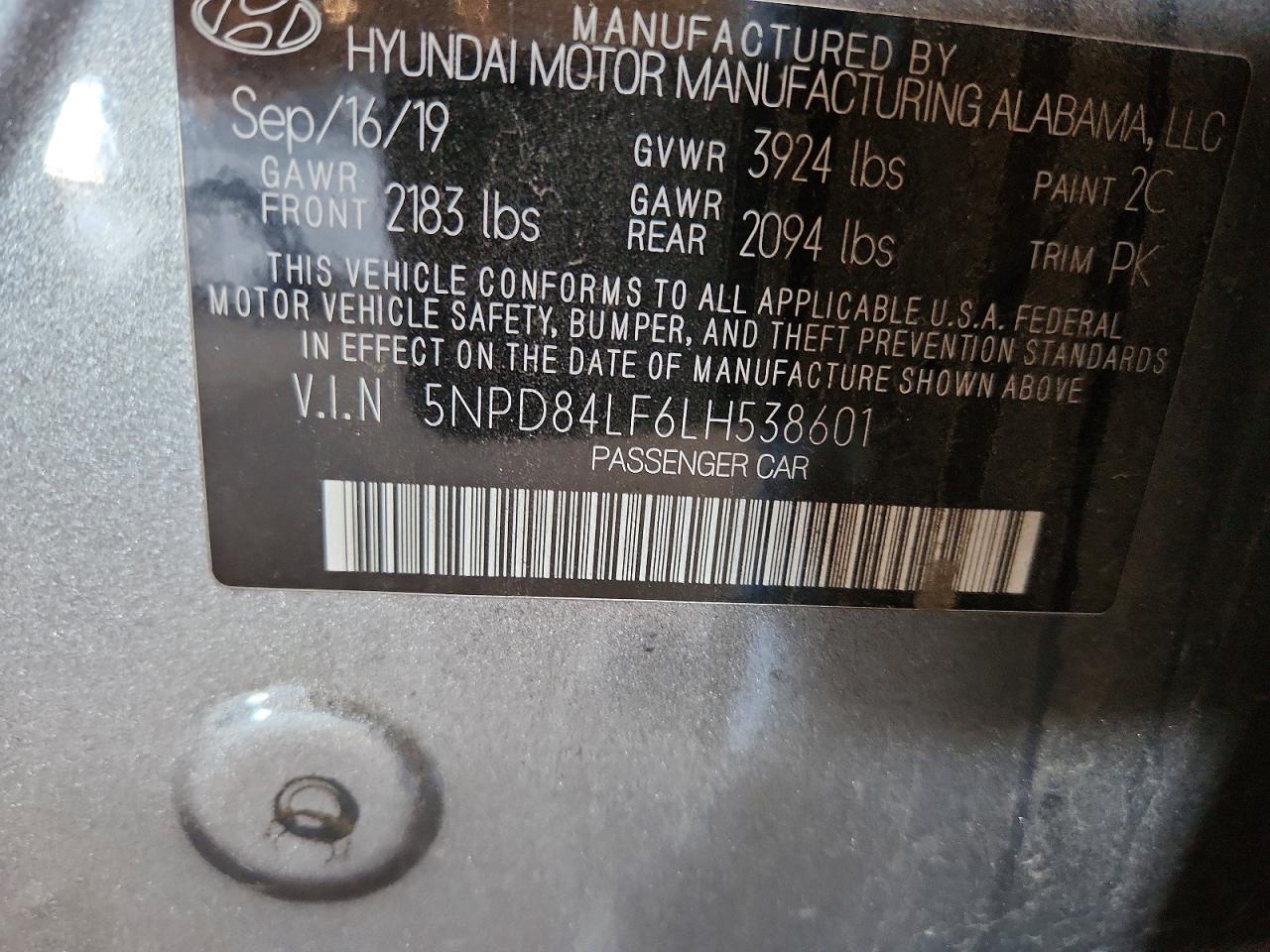 2020 Hyundai Elantra sel