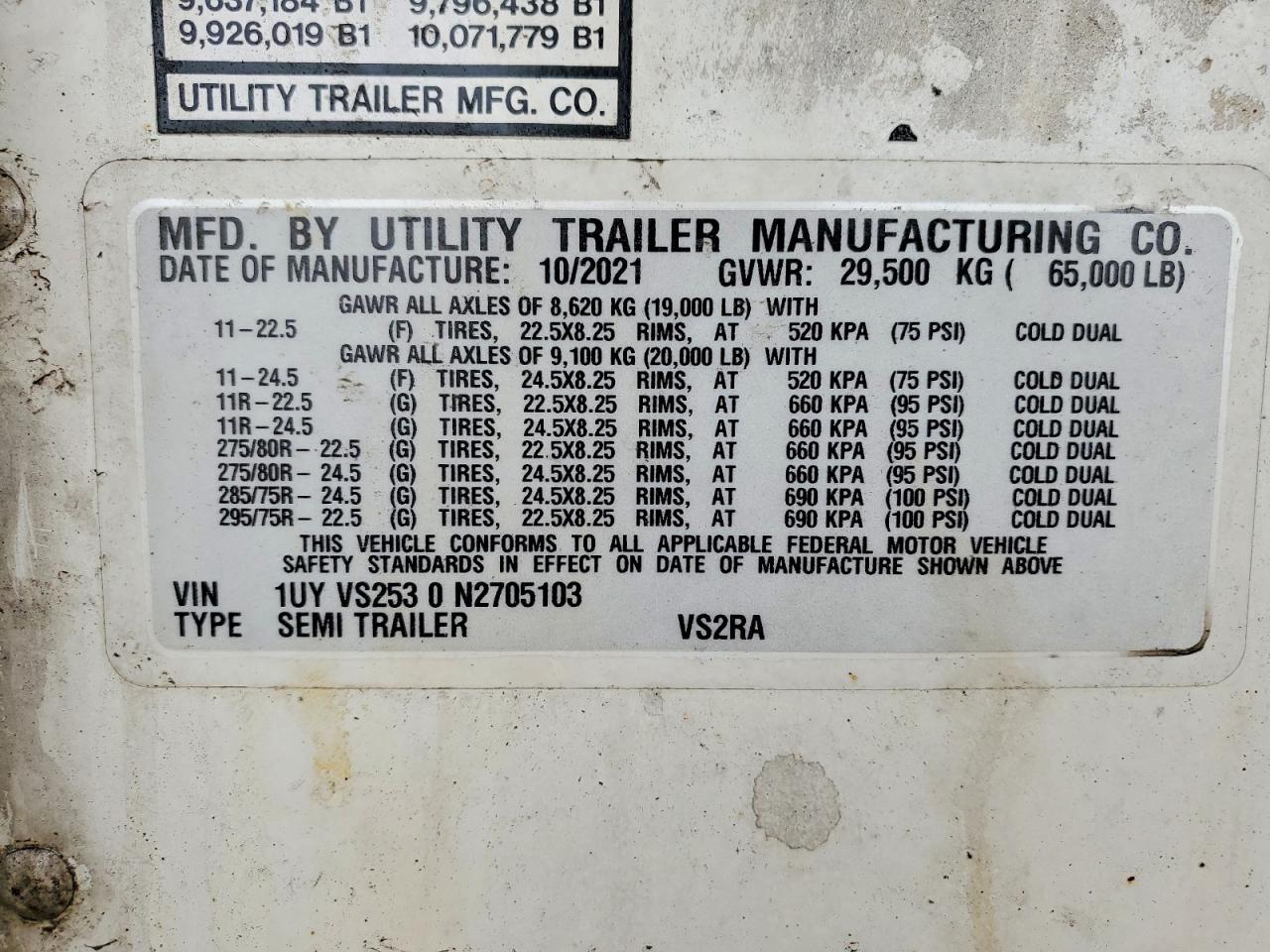 2022 Van Semi Traile Trailer-Refrigerated Van Trailer