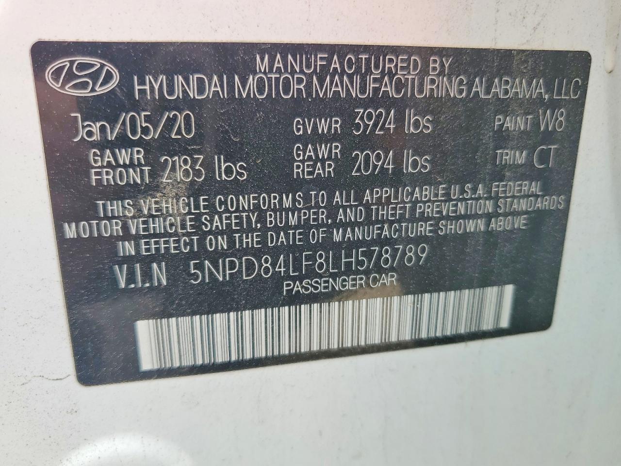 2020 Hyundai Elantra sel