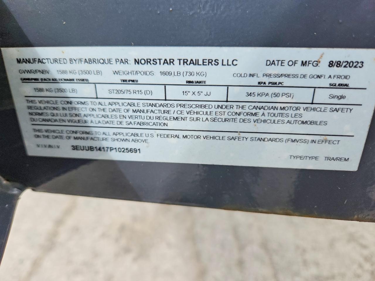 2023 Norstar Utility Trailer