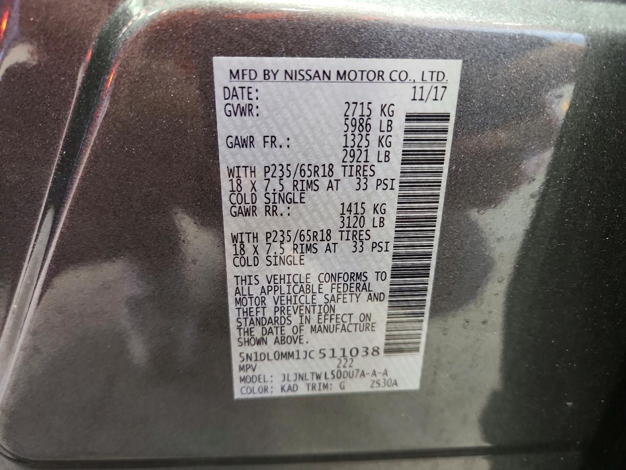 2018 Infiniti Qx60 Base