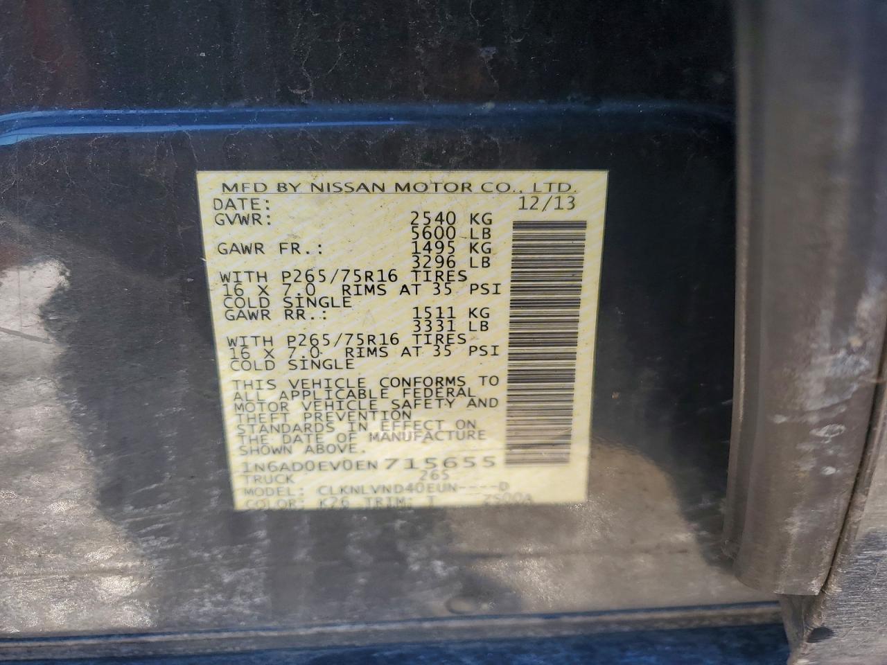 2014 Nissan Frontier PRO-4X